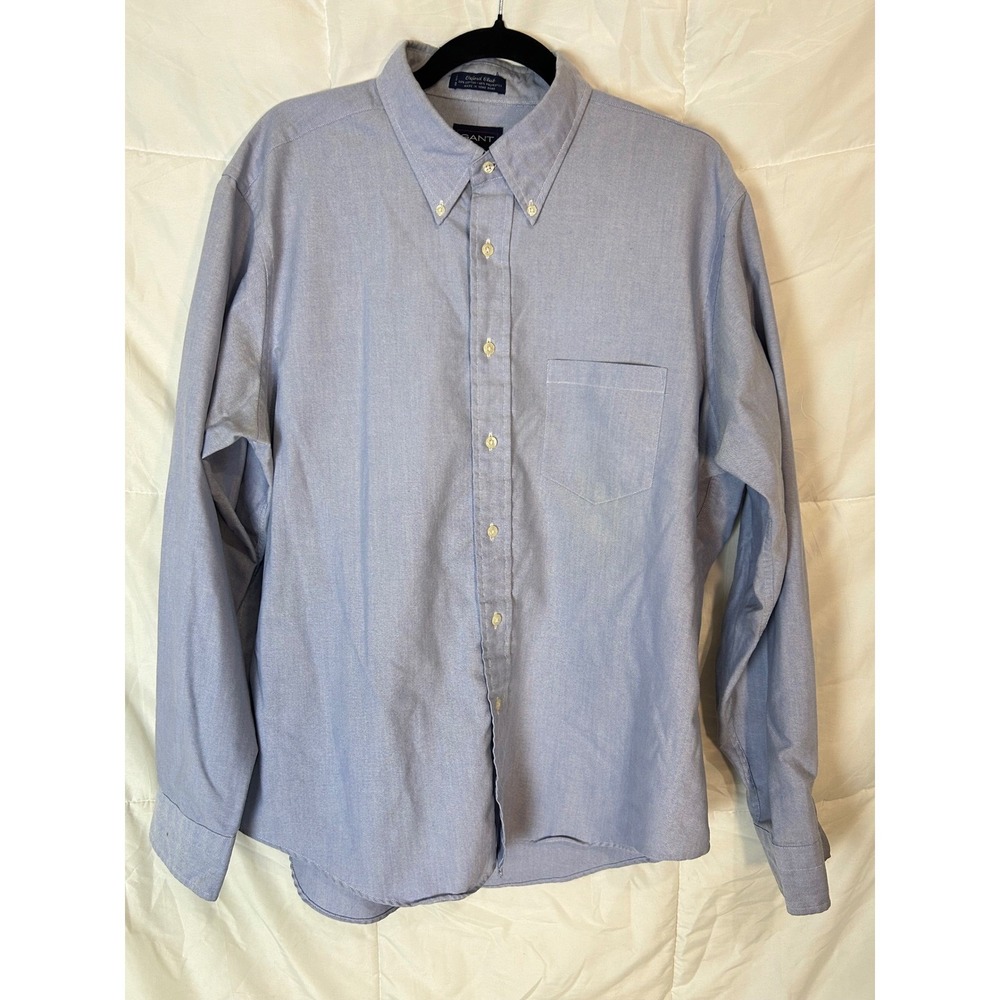 GANT Oxford Club Button Down Shirt Long Sleeve Blue Mens Size‎ Medium